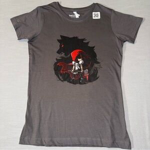 VINTAGE Y2K WOMEN'S T-SHIRT SIZE M LITTLE RED RIDING HOOD 'DANGEROUS' NERDY CUTE